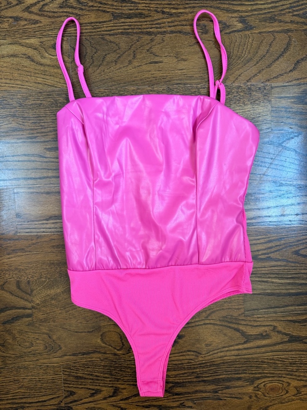 Fabrik Faux Leather Bodysuit Size Medium